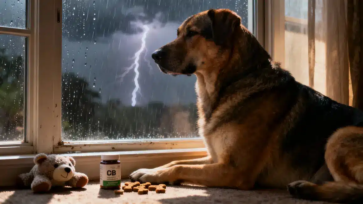 Anxiété chien réduit CBD