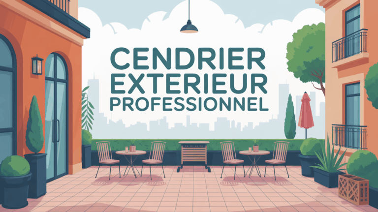 cendrier exterieur professionnel sur terrasse urbaine propre