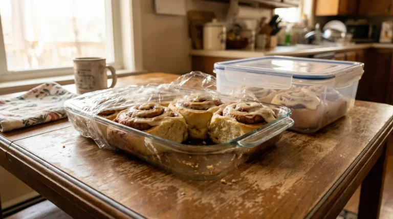 Cinnamon rolls moelleux en boite hermetique cuisine