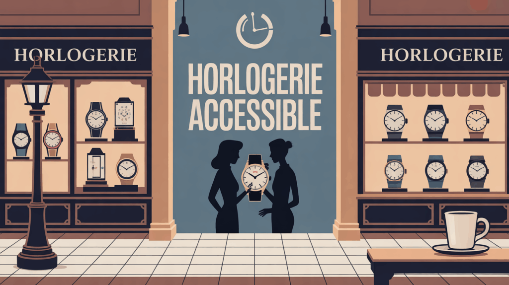Horlogerie accessible boutique quartier chaleureux
