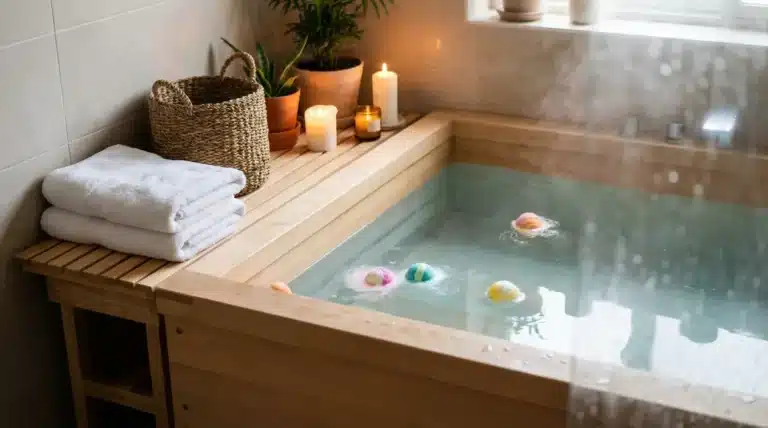 jacuzzi eau claire bath bomb spa maison détente