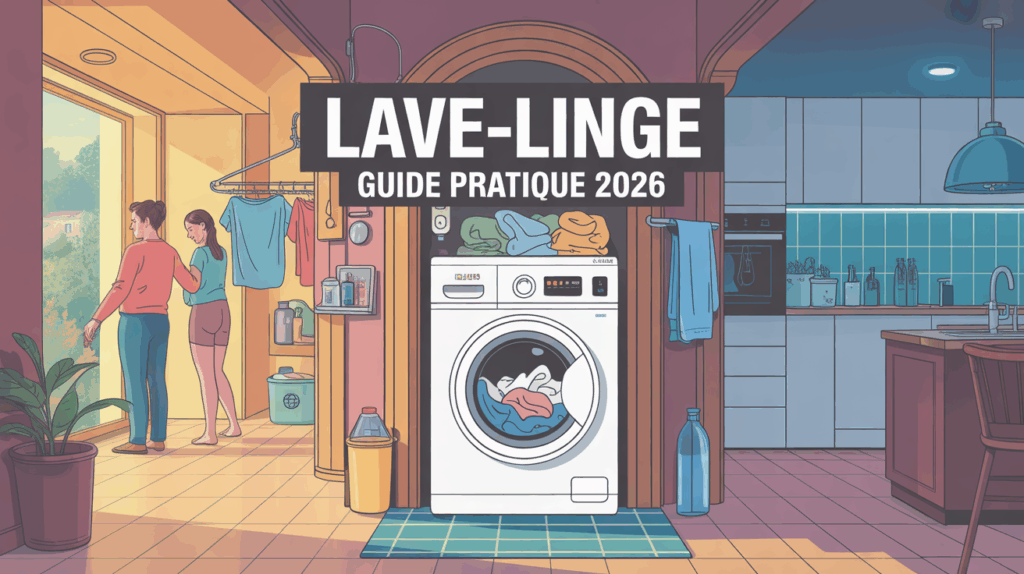 illustration lave linge moderne Lyon intérieur citadin