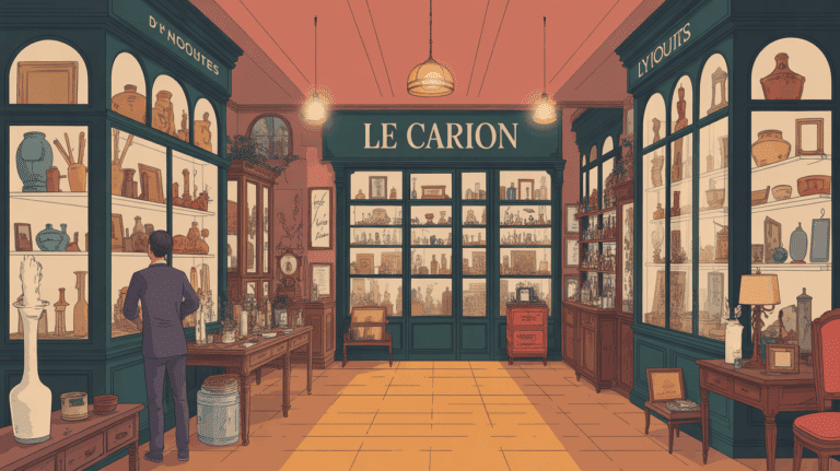 Vitrine Le Carion antiquités Lyon