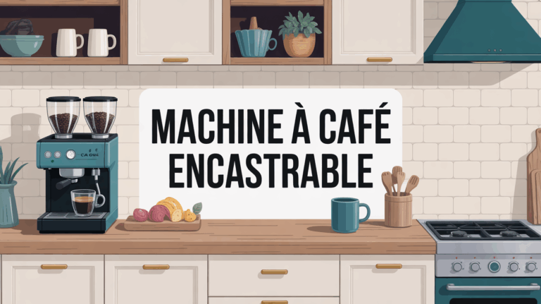Machine a cafe encastrable integree dans une cuisine moderne