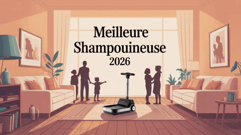 Shampouineuse au centre d'un salon propre et lumineux