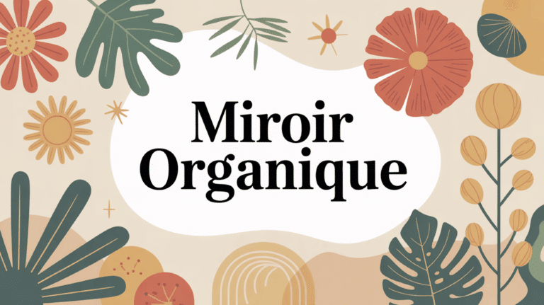 Miroir organique stylisé dans appartement moderne, déco locale à Lyon