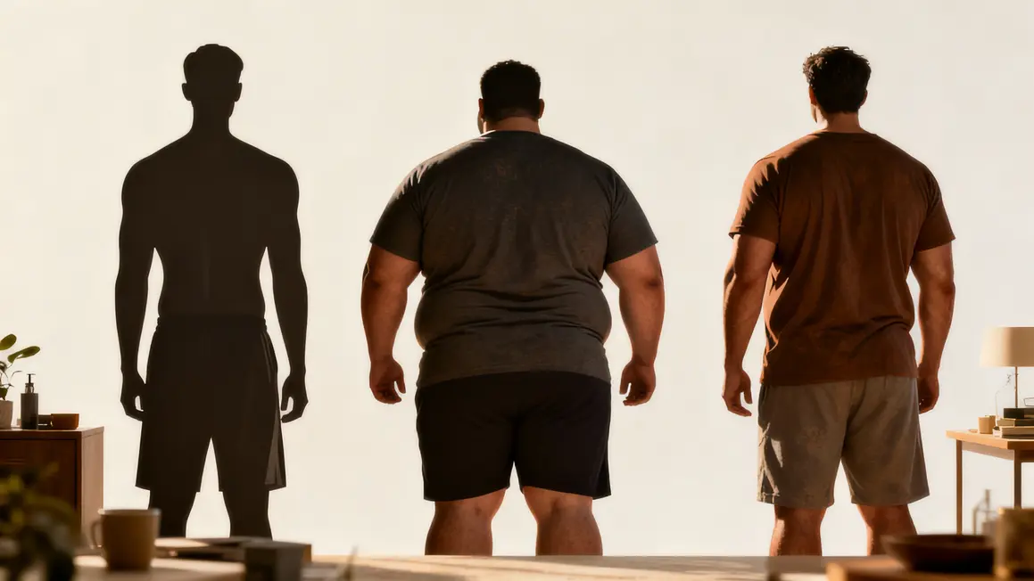 Trois morphologies homme grande taille vue de dos