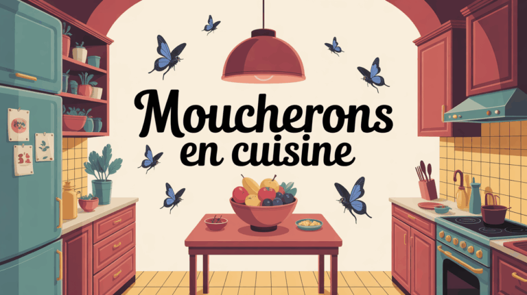 Cuisine avec moucherons et fruits murs à Lyon