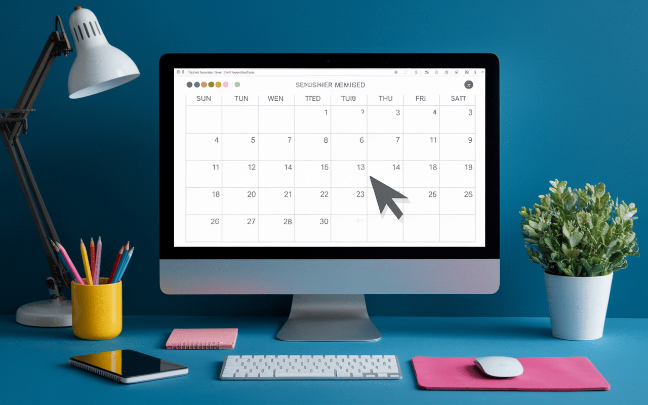 Personnalisation calendrier mensuel 2026 couleurs et evenements