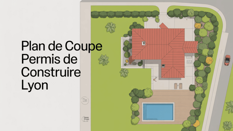 plan de coupe permis de construire lyon stylise