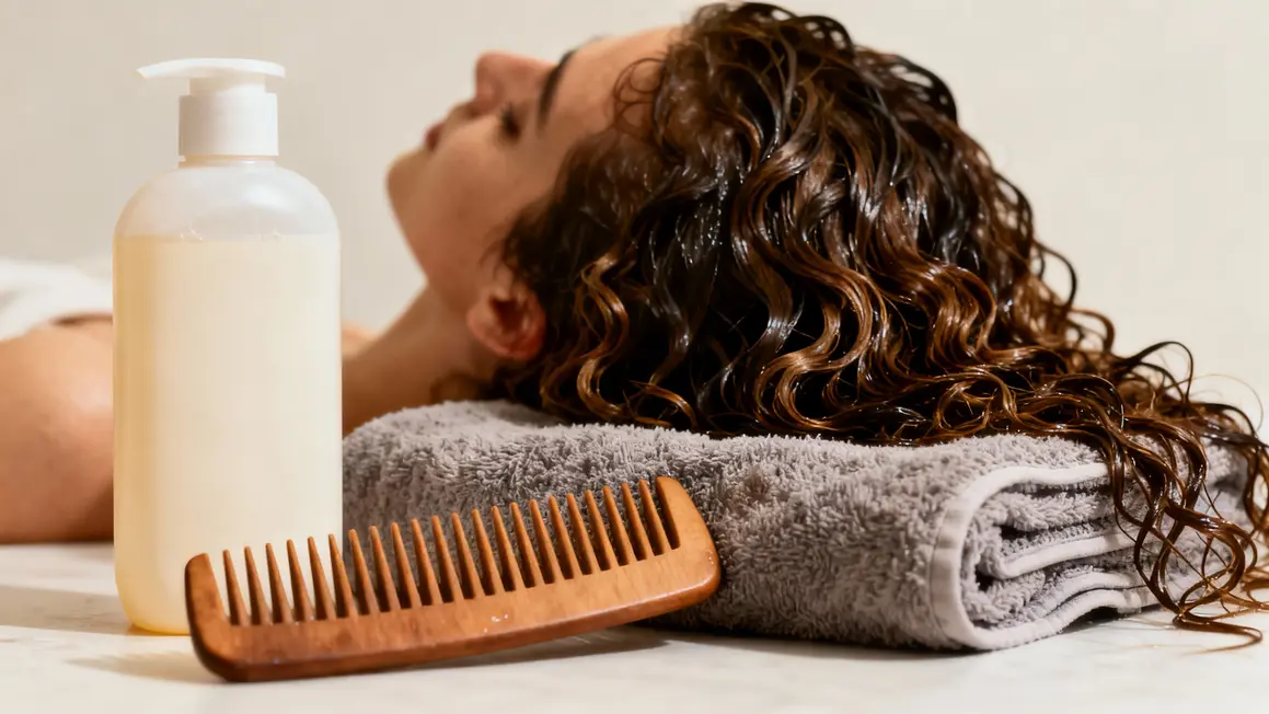 Préparer cheveux frisés masque gestes essentiels