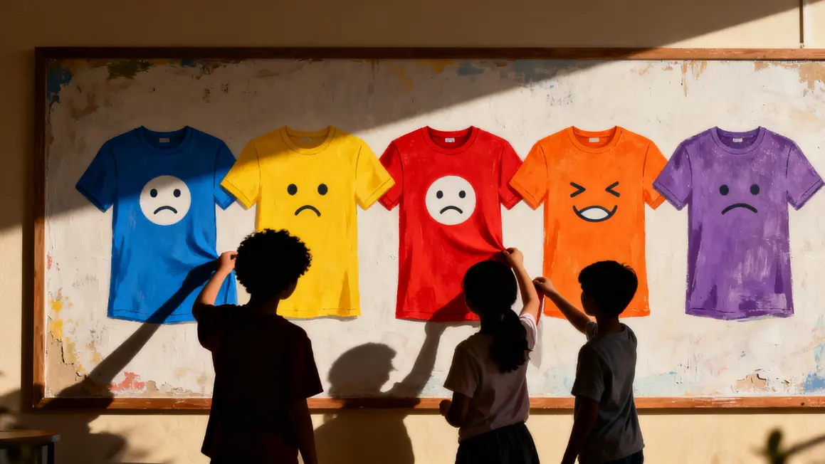 t-shirts couleurs et émotions pour enfants