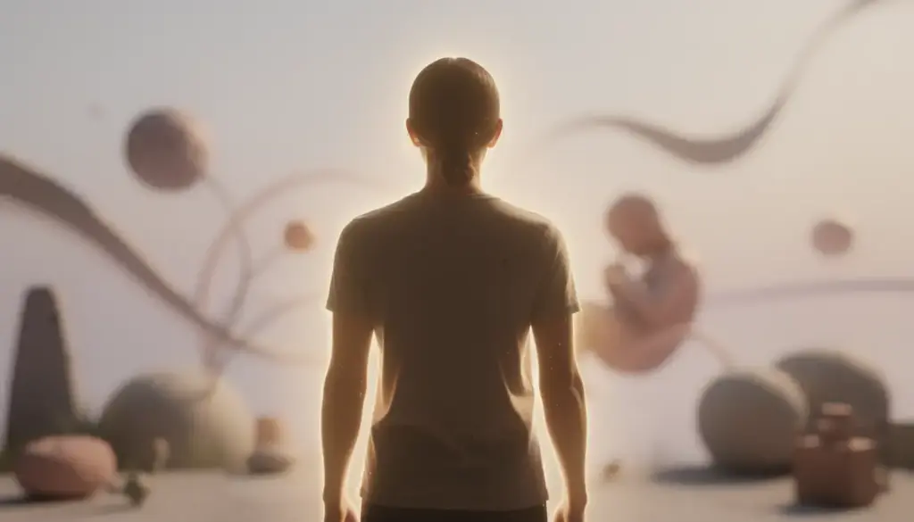 Silhouette halo rever enceinte introspection