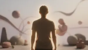 Silhouette halo rever enceinte introspection