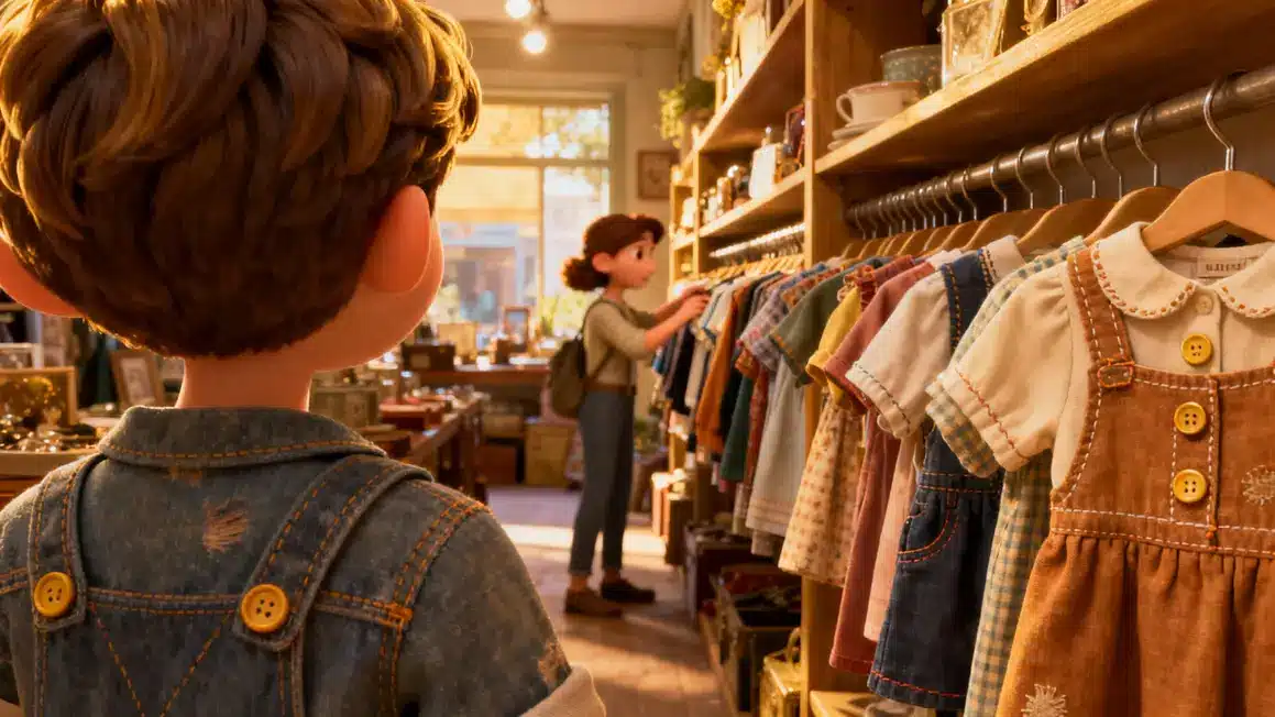 Friperie enfant seconde main brocante économie achat
