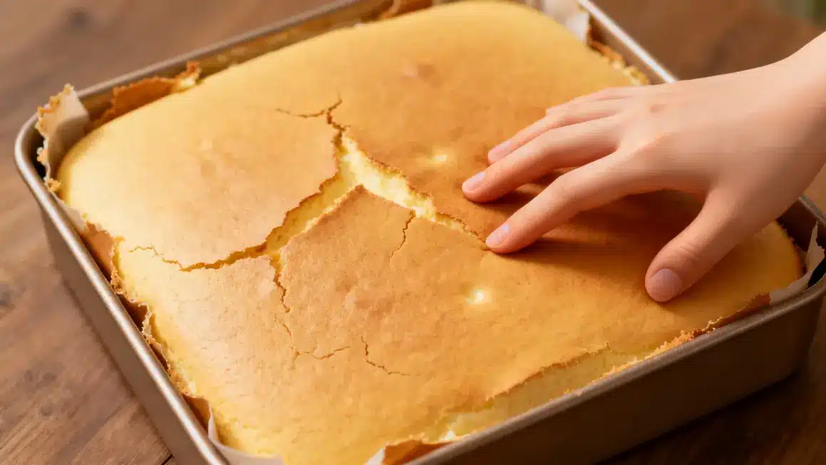 Gateau au yaourt doré bords décollés et surface souple