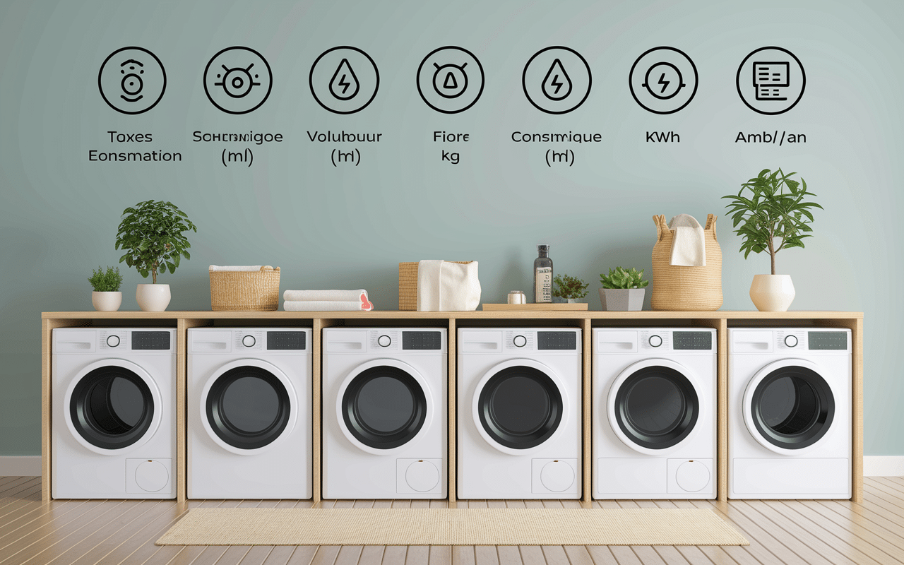 tableau comparatif technique lave linge essorage consommation