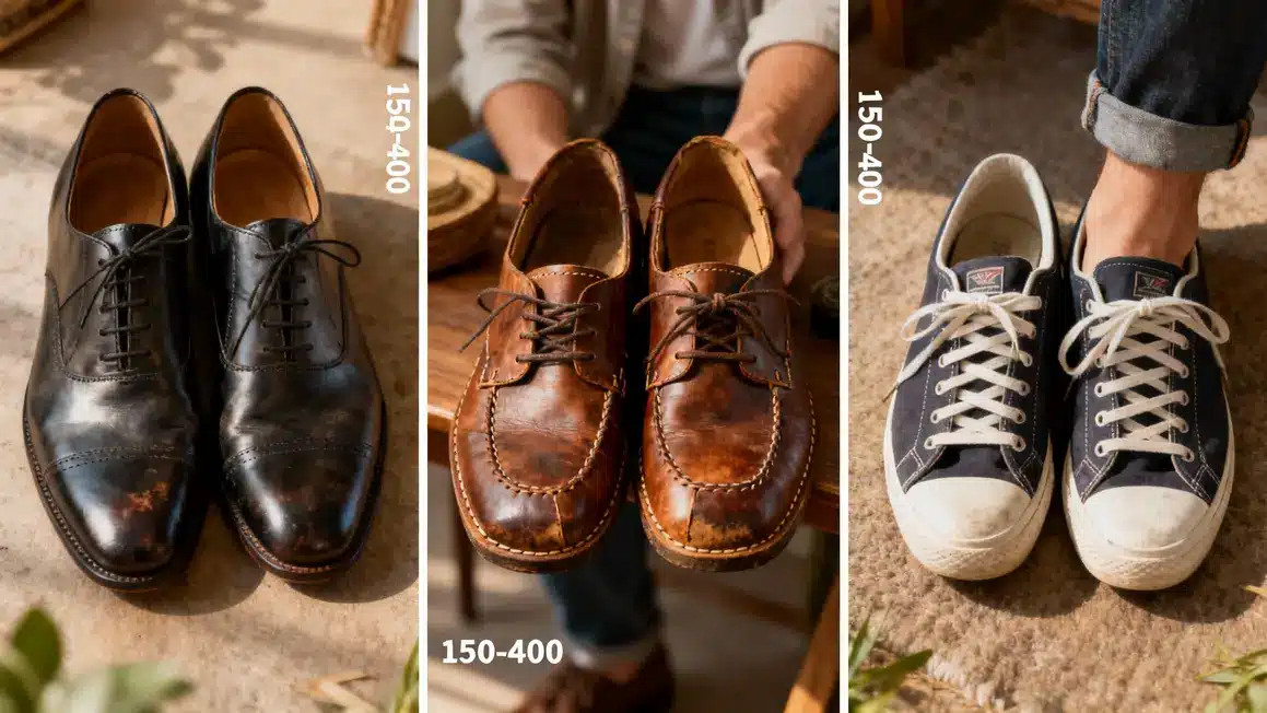 trois chaussures élégante artisanale standard qualité