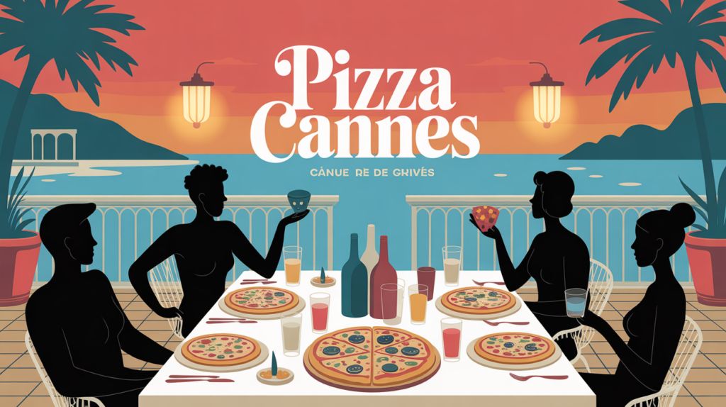 table pizza à Cannes soirée terrasse