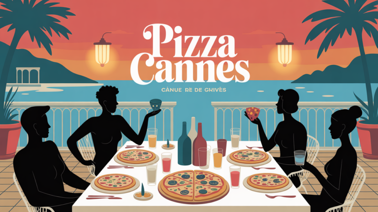 table pizza à Cannes soirée terrasse