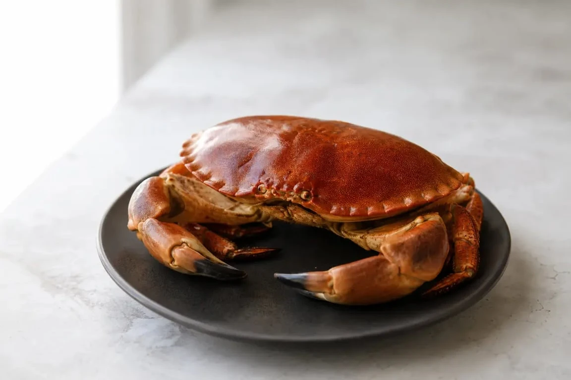 Tourteau cuit prêt à être dégusté, idéal pour la cuisson des crabes
