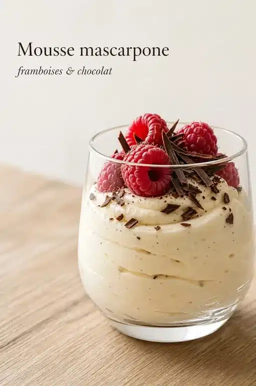 Verrine de mousse au mascarpone aux fruits rouges, un dessert gourmand et facile à réaliser.