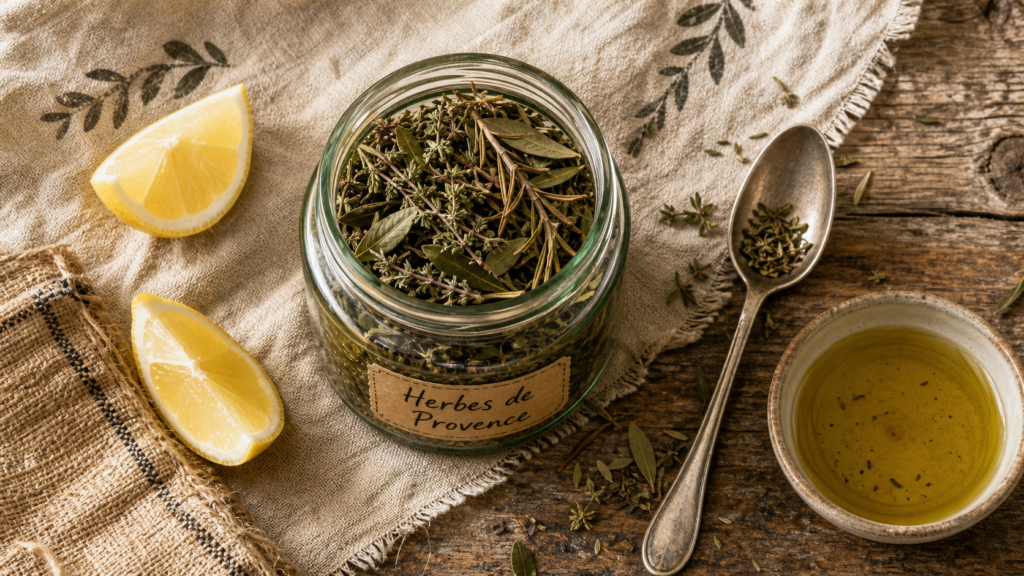 Herbes de provence : thym dans un mélange authentique