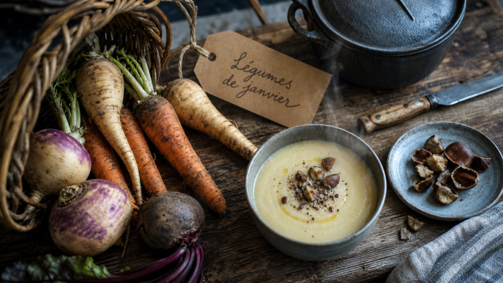 Légumes de saison janvier : panais, carottes et velouté d’hiver
