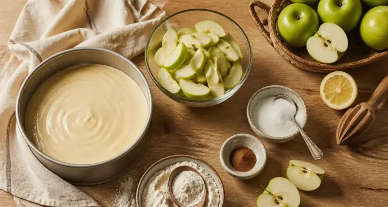 Recette avec des pommes : moule, pâte et pommes, cannelle et citron