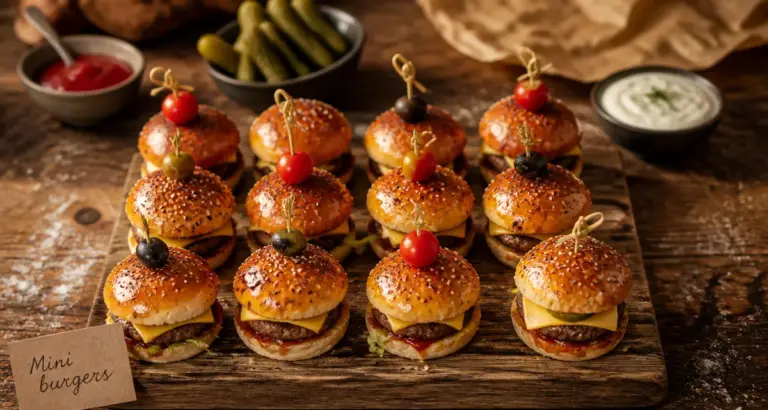 Mini burger apéro : recette et pains moelleux, garnitures créatives