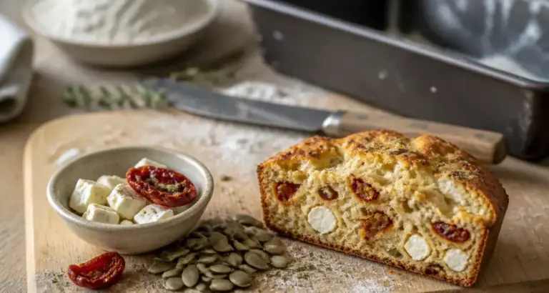 Recette salé : cake tomates séchées et feta moelleux