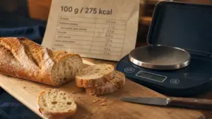 Baguette nutrition info : 275 kcal pour 100 g