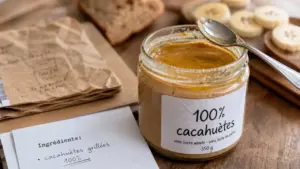 Pot de beurre de cacahuete sans sucre 100% cacahuètes, huile séparée