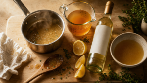 Par quoi remplacer le vin blanc : bouillon, citron et fumet en cuisine