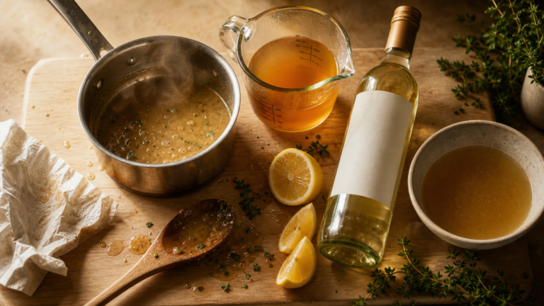 Par quoi remplacer le vin blanc : bouillon, citron et fumet en cuisine