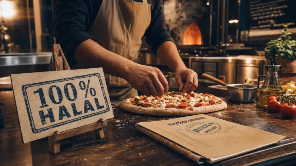 Pizzaiolo halal 100% halal, horaires à vérifier