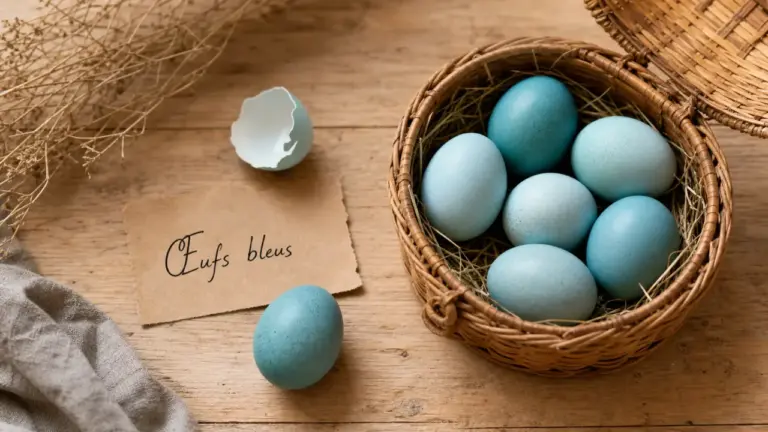 Poule oeuf bleus : œufs bleu turquoise