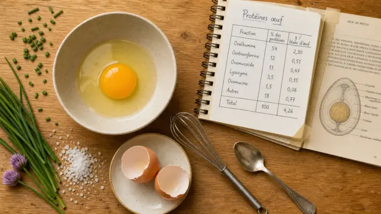 Protéine dans un oeuf : apport selon calibre et cuisson