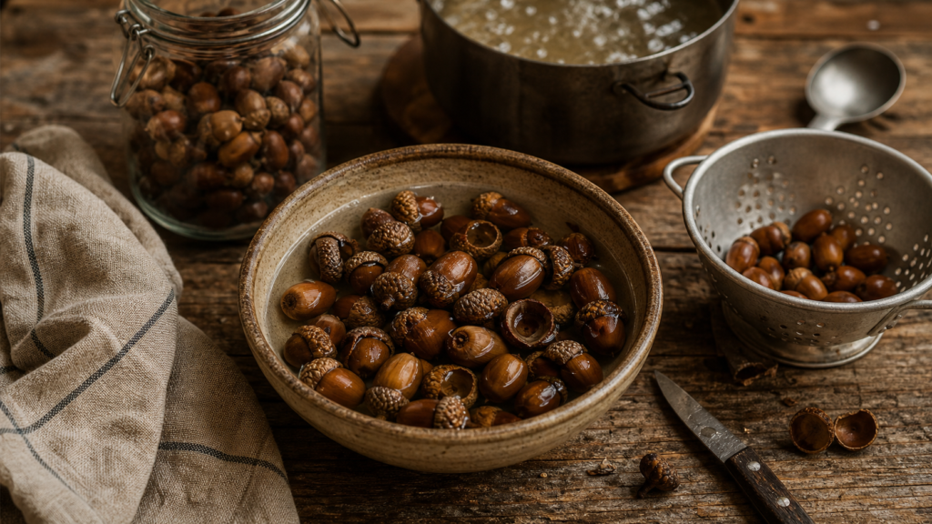 Glands de chêne : que faire avec des glands de chêne, préparation sans amertume