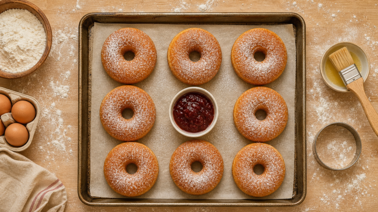 Recette des beignets au four : beignets moelleux à 180°C, dorés