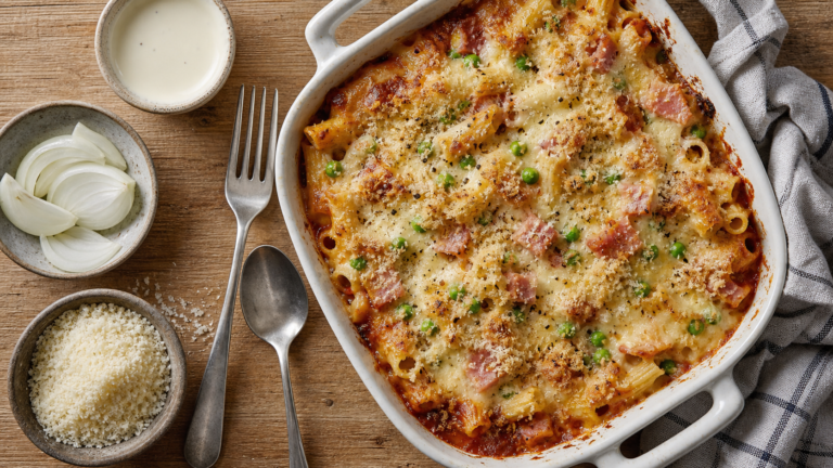 Recette facile pas cher : gratin de pâtes au four, anti-gaspi