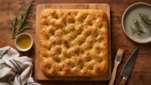 Recette focaccia Cyril Lignac : 380 ml d’eau et alvéoles