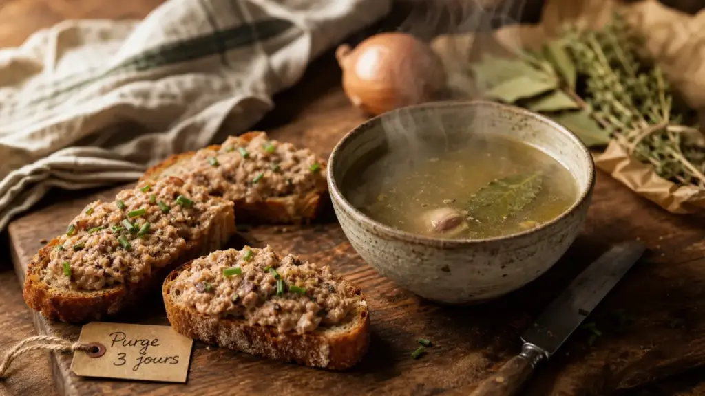 Recette limaces : rillettes, purge 3 jours, court-bouillon et marinade