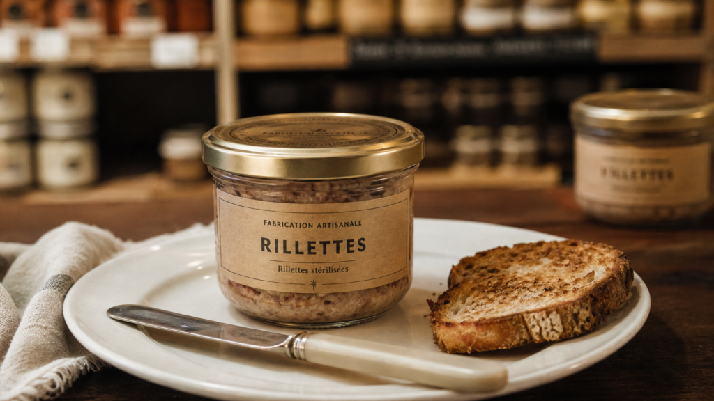 Pot de rillettes industrielles fermé : sûr pendant grossesse