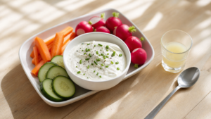 Sauce crudité pour apéro au fromage blanc et ciboulette