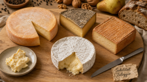 Taleggio équivalent français : Reblochon, Saint-Nectaire, Livarot, Brie