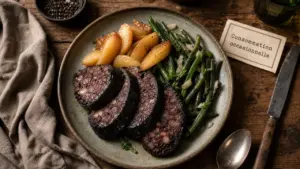 Boudin noir et cholestérol : portion occasionnelle sur assiette