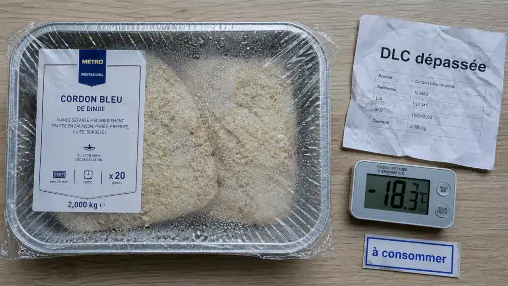 Cordon bleu périmé : barquette et date dépassée