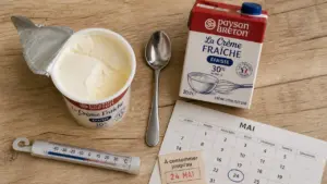 Crème fraîche date de peremption : pot ouvert et brique UHT, quand jeter
