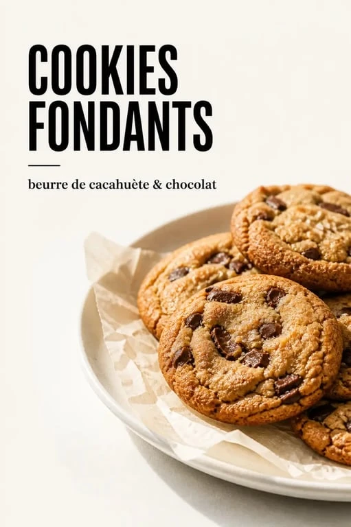 Recette avec beurre de cacahuète : cookies fondants et moelleux aux pépites de chocolat